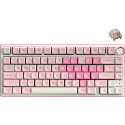 ROYAL KLUDGE R75 Pink Melody Gaming Keyboard Cream switch