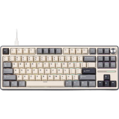 ROYAL KLUDGE R87Pro Half Grey Gaming Keyboard Creamy switch