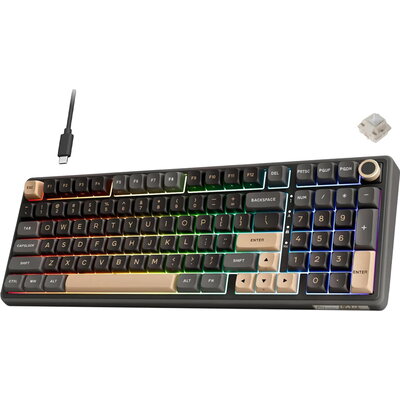 ROYAL KLUDGE RK R98Pro Phantom Gaming Keyboard Cream switch