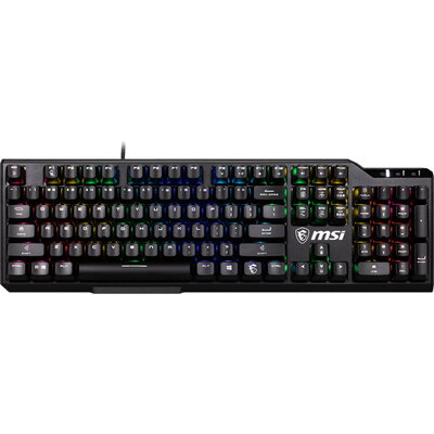 MSI VIGOR GK41 LR US Gaming Keyboard, Black, 6 fixed color LEDs in 10 different lighting zones, 6+N Key Rollover & Anti-ghos