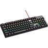 Wired black Mechanical keyboard With colorful lighting system104PCS rainbow backlight LED,also can custmized backlight,1.8M brai