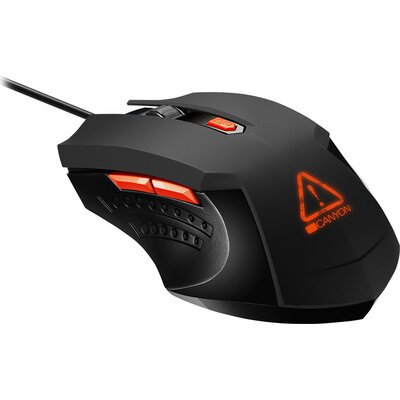 Optical Gaming Mouse with 6 programmable buttons, Pixart optical sensor, 4 levels of DPI and up to 3200, 3 million times key lif