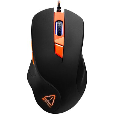 Wired Gaming Mouse with 6 programmable buttons, Pixart optical sensor, 4 levels of DPI and up to 3200, 5 million times key life,