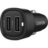 CANYON car charger OnDrive 24  24W 2xUSB-A Black