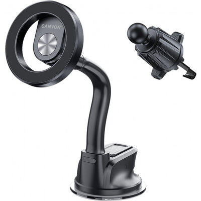 CANYON Magnetic car holder OnGrip 12 suction + air vent Black
