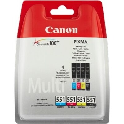 Консуматив Canon CLI-551 CMYB Multipack