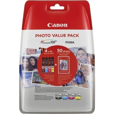 Консуматив Canon CLI-551XL C/M/Y/BK Photo Value Pack