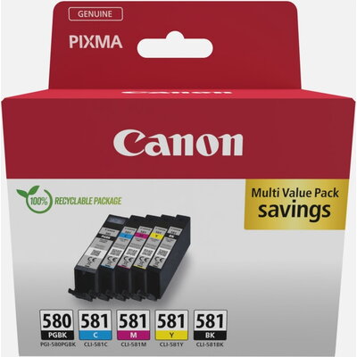 Консуматив Canon PGI-580/CLI-581 PBK/C/M/Y Pigment + Ink Cartridge Multi Pack