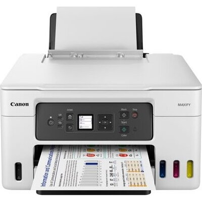 Мастилоструйно многофункционално устройство Canon MAXIFY GX3040 All-In-One, White&Black + Canon GI-46 PGBK