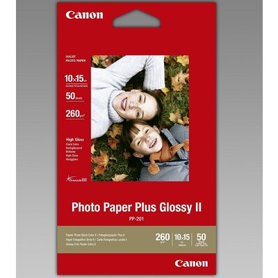 Хартия Canon Plus Glossy II PP-201, 10x15 cm, 50 sheets