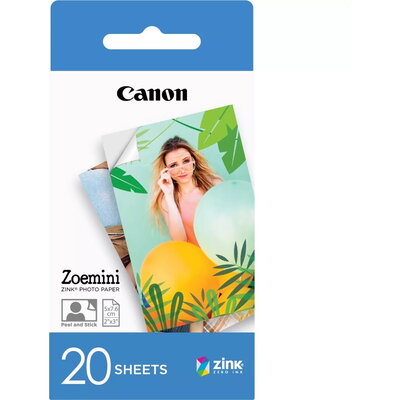 Хартия Canon Zink Paper ZP-203020S 20 Sheets (5 x 7.6 cm) for Zoemini Portable Printer