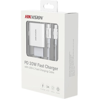 Зарядно устройство Hikvision Phone Charger KIT, 20W fast charger plus USB C to C fast charging cable