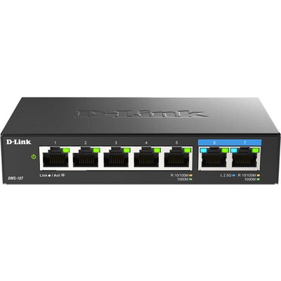 Комутатор D-Link 7-Port Multi-Gigabit Unmanaged Switch