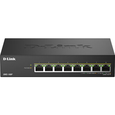 Комутатор D-Link 8 ports 2.5G/MultiGig PoE Unmanaged Switch, Metal