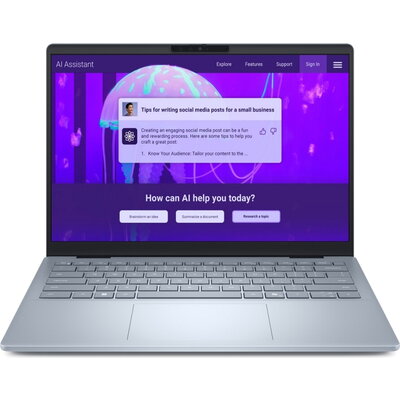 Лаптоп Dell 14 Plus DB14250, Intel Ultra 7 258V (47 TOPS NPU, 8 cores, up to 4.8 GHz), 14