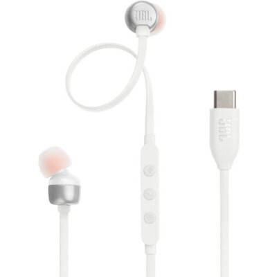 Слушалки JBL T310C WHT USB-C In-ear headphones