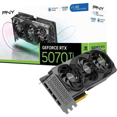 Видео карта PNY GeForce RTX 5070 Ti 16GB Triple Fan OC Видео карта PNY GeForce RTX 5070 Ti 16GB Triple Fan OC