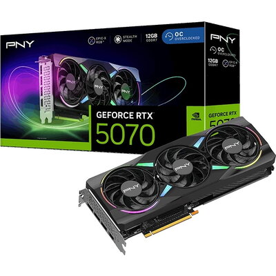Видео карта PNY GeForce RTX 5070 12GB GDDR7 OC EPIC-X RGB Triple Fan Видео карта PNY GeForce RTX 5070 12GB GDDR7 OC EPIC-X RGB Triple Fan