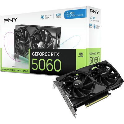 Видео карта PNY GeForce RTX 5060 8GB GDDR7 OC Dual Fan