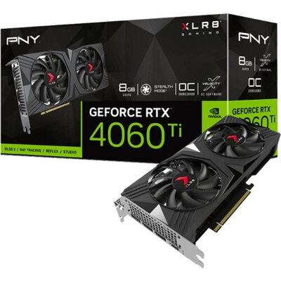 Видео карта PNY GeForce RTX 4060 Ti 8GB GDDR6 XLR8 Gaming VERTO Dual Fan OC