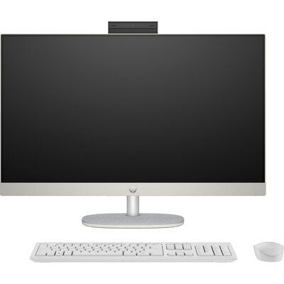 Настолен компютър HP All-in-One 27-cr1003nu Shell White, Intel Core Ultra 5 125U, 27" FHD IPS + FHD IR Camera