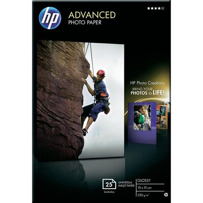 Хартия HP Advanced Glossy Photo Paper-25 sht/10 x 15 cm borderless