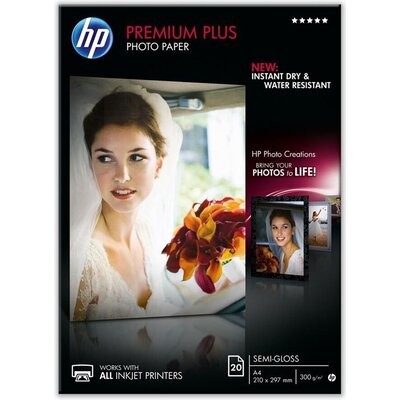 Хартия HP Premium Plus Semi-gloss Photo Paper-20 sht/A4/210 x 297 mm