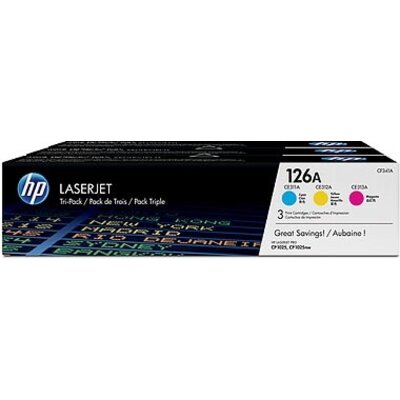 Консуматив HP 126A Cyan/Magenta/Yellow Tri-pack LaserJet Toner Cartridges