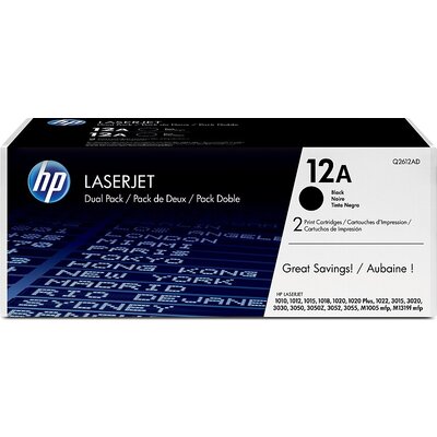 Консуматив HP 12A Black Dual Pack LaserJet Toner Cartridges