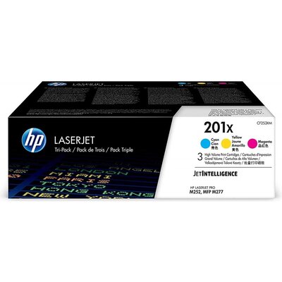 Консуматив HP 201X 3-pack High Yield Cyan/Magenta/Yellow Original LaserJet Toner Cartridges