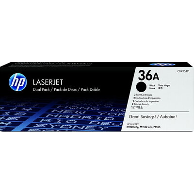 Консуматив HP 36A Black Dual Pack LaserJet Toner Cartridges