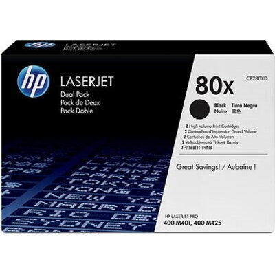 Консуматив HP 80X Black Dual Pack LaserJet Toner Cartridges