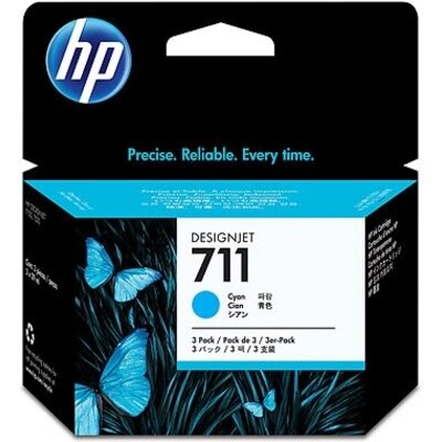 Консуматив HP 711 3-pack 29-ml Cyan Ink Cartridges