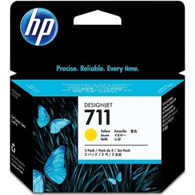 Консуматив HP 711 3-pack 29-ml Yellow Ink Cartridges