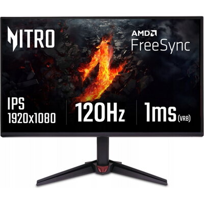 Монитор Acer Nitro VG240YGbip, 23.8'' FHD (1920x1080) IPS, ZeroFrame, 120Hz, 1ms (VRB), AdaptiveSync, 250nits, HDMI, DP, VisionC