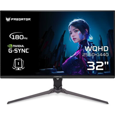 Монитор Acer Predator XB323QUPbmiiprx, 31.5'' QHD (2560x1440) IPS, ZeroFrame, 180Hz, 0.5ms (GTG Min.), HDR10, FreeSync, 250nits,