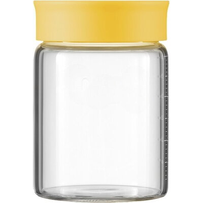 BUYDEEM Glass storage box 500ml x3, model CS1013, color Mellow Yellow