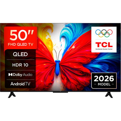 50-inch QLED TV, HDR 10, Multiple Viewing Mode, Dolby Audio, Android TV