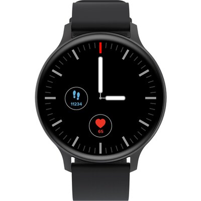 Smartwatch, Realtek 8762CK, 1.28"TFT 240x240px; RAM : 160KB,  Lithium-ion polymer battery, 3.7V 190mAh Include, Black Zinc 