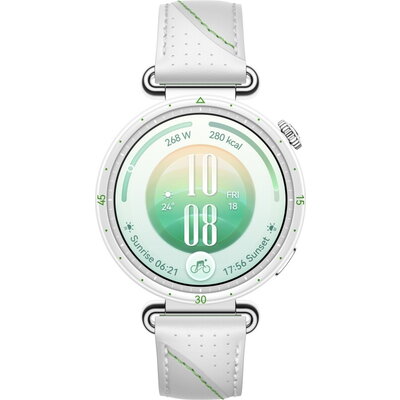 Часовник Huawei Watch GT 7  Konsu-B39LG White and Green Composite Leather + Huawei Freebuds SE 4 ANC, White