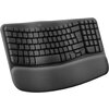 Клавиатура Logitech Wave Keys wireless ergonomic keyboard - GRAPHITE - US INT`L - 2.4GHZ/BT - N/A - INTNL-973 - UNIVERSAL