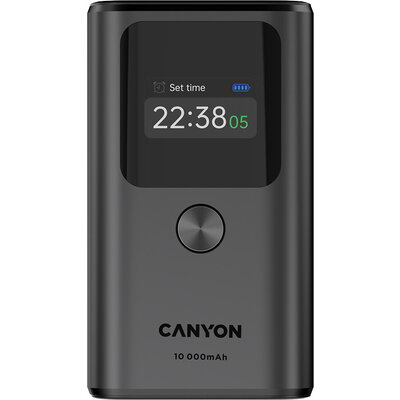 CANYON power bank OnPower 130 TFT 10000 mAh PD30W Dark Grey
