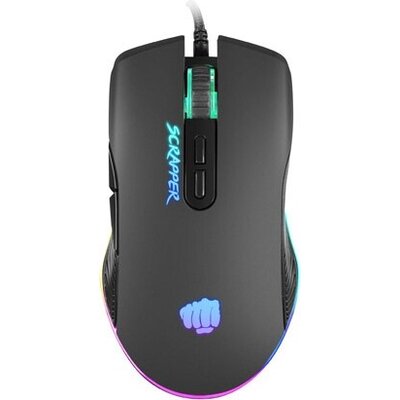 Мишка Fury Gaming Mouse Scrapper 6400DPI Optical With Software RGB Backlight