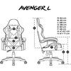 Стол Fury Gaming Chair Avenger L Black-White