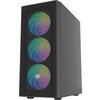 Кутия за компютър Fury PC Case Shobo SH8 ARGB Midi Tower, Window, Black