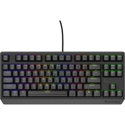 Клавиатура Genesis Gaming Keyboard Thor 230 TKL US RGB Mechanical Outemu Brown Black Hot Swap