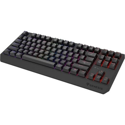 Клавиатура Genesis Gaming Keyboard Thor 230 TKL Wireless US Black RGB Mechanical Outemu Red