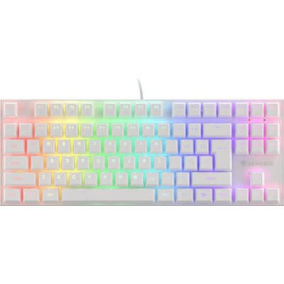 Клавиатура Genesis Gaming Keyboard Thor 303 TKL White RGB Backlight US Layout Brown Switch