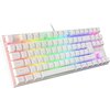 Клавиатура Genesis Gaming Keyboard Thor 303 TKL White RGB Backlight US Layout Brown Switch