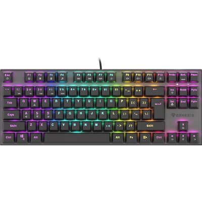 Клавиатура Genesis Mechanical Gaming Keyboard Thor 303 TKL RGB Backlight Red Switch US Layout Black